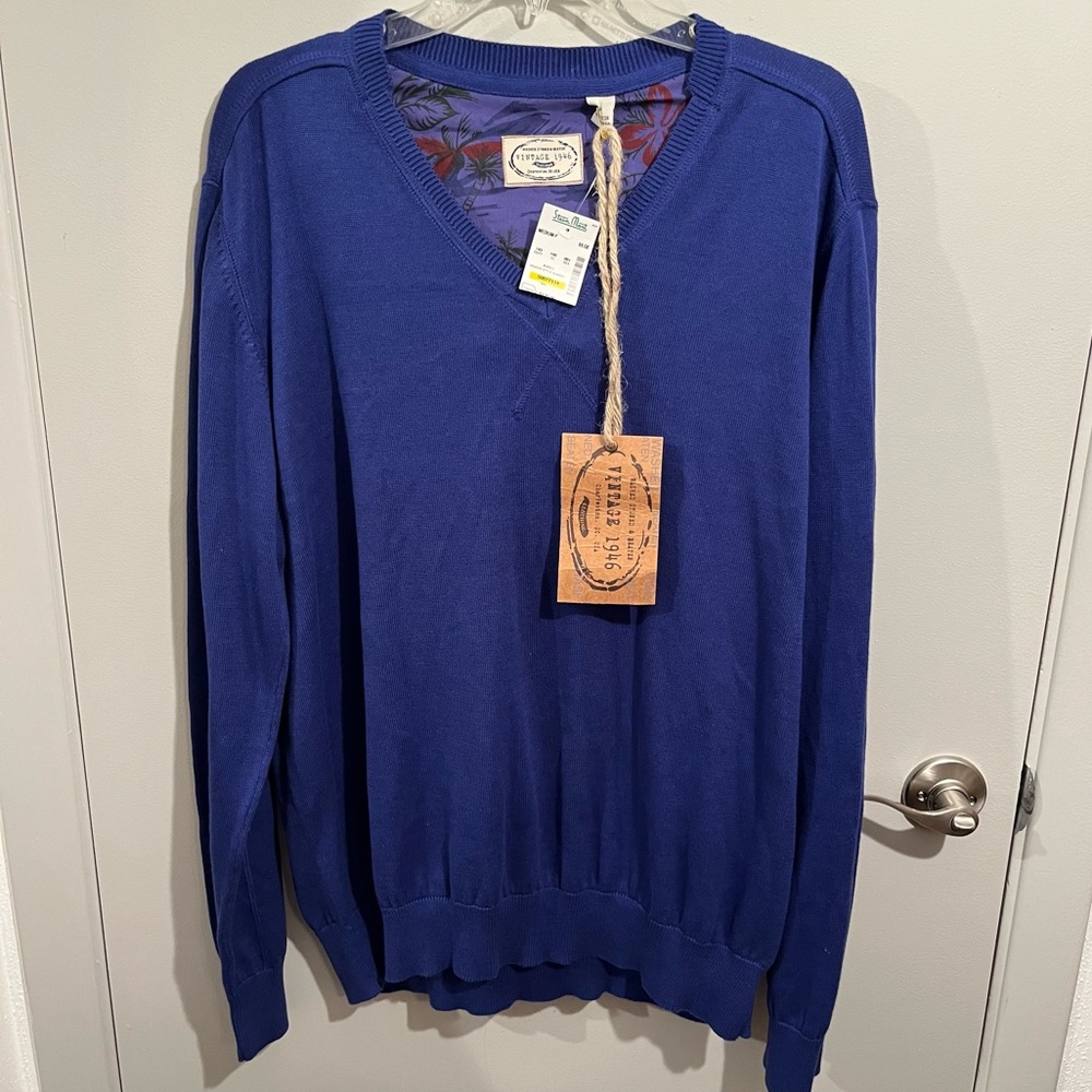NEW 100% Cotton Blue Crew Neck